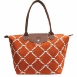 Sac Longchamps Paris soldes Le Pliage Prix Grid Carreaux Orange